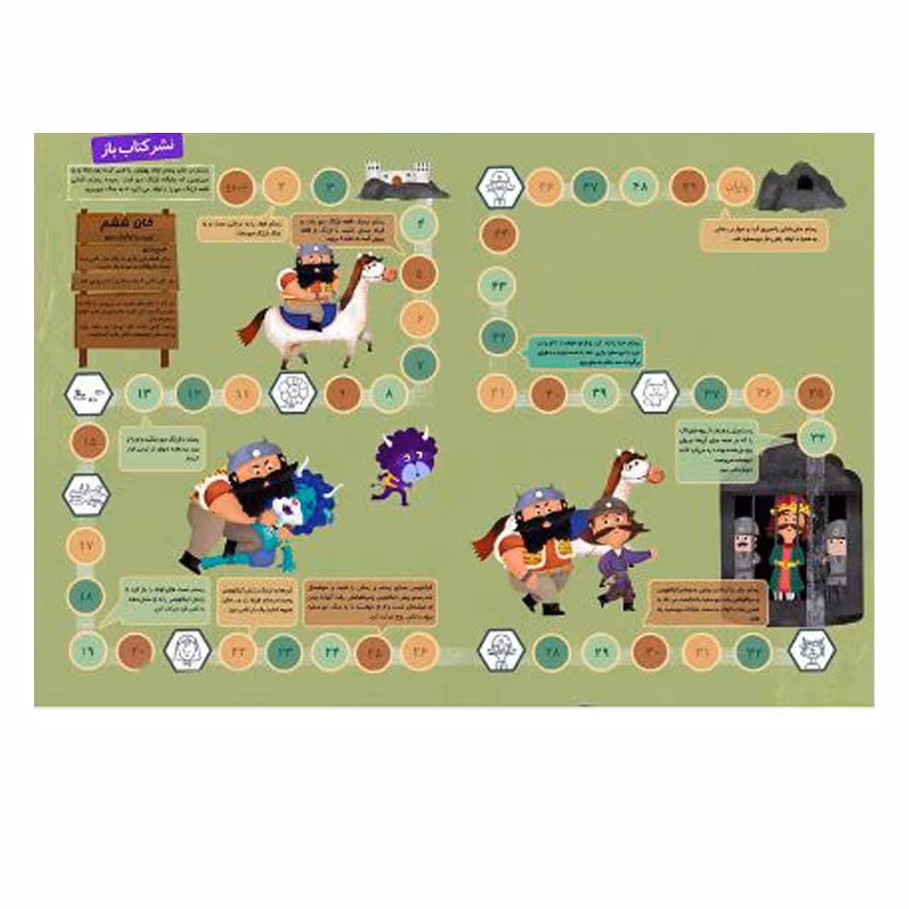 بازی فکری طرح داستان هفت خان رستم (خان ششم)