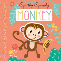 کتاب حمام کودک Squishy Squeaky Monkey - Children's Silicone Board Book