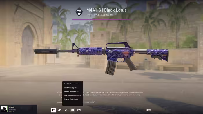 M4A1-S | Black Lotus [FT] (Field-Tested)