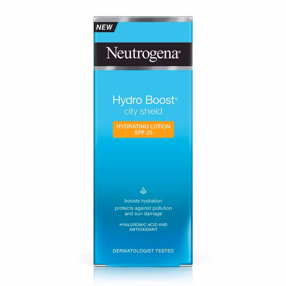لوسیون مرطوب کننده و آبرسان نوتروژینا 50میل حاویNeutrogena Hydro Boost city shield SPF25