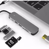 هاب 6 در 1 با HDMI 4K و شارژ 60 وات CENAVA USB C Hub Multiport Adapter