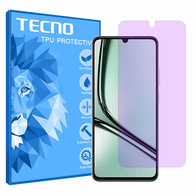 گلس ریلمی Note 60x مدل هیدروژلی آنتی پرپل برند تکنو کد S