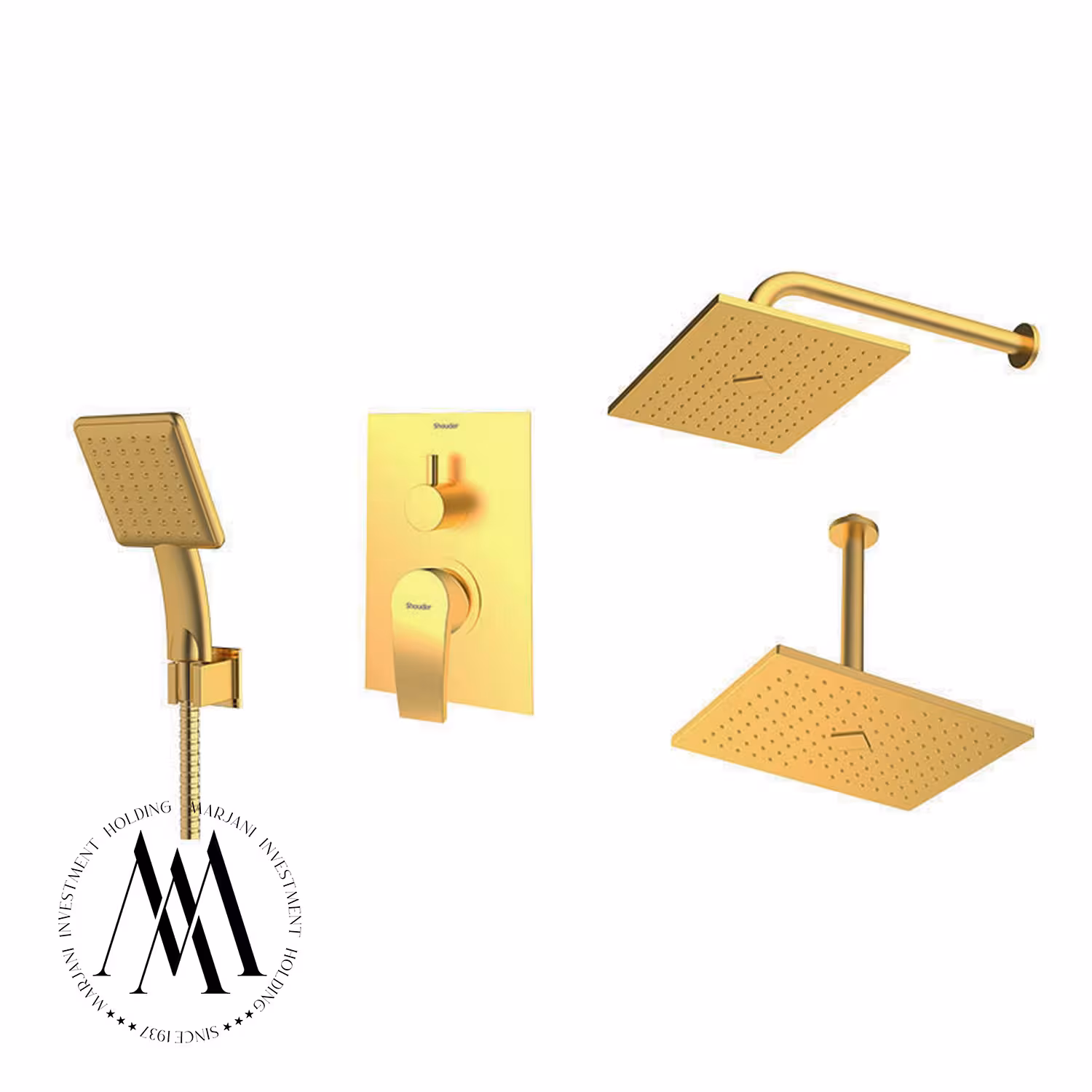 شیر حمام توکار شودر مدل رومرپلاس ABS تیپ 3 (طلامات)