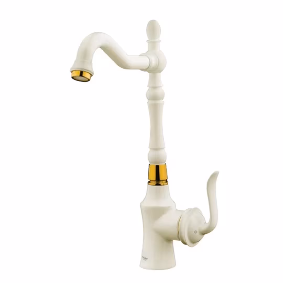 شیر آشپزخانه شودر مدل لوکا سفید طلایی