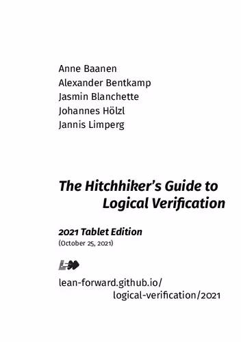 خرید و دانلود نسخه کامل کتاب The Hitchhiker’s Guide to Logical Verification