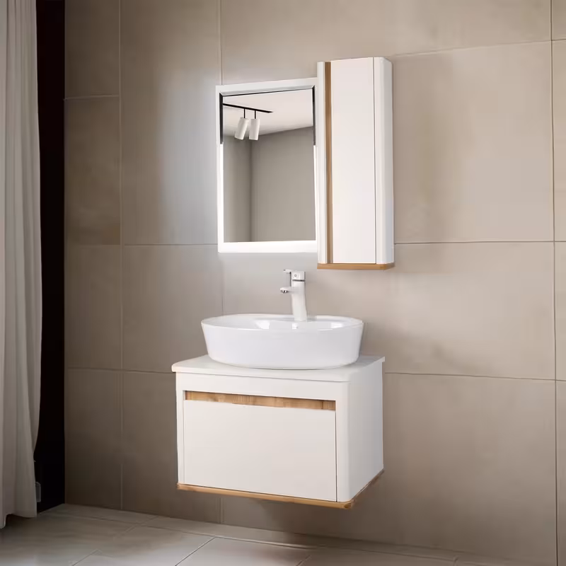 ست کابینت و روشویی دلفین مدل ZN-R20-6040 به همراه آینه و باکس