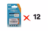 باتری دوتایی قلمی شارژی Sony Cycle Energy Ni-MH AA 4600mAh (سبد 12 عددی)