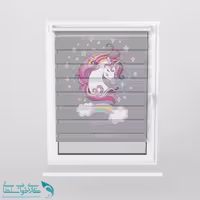 پرده زبرا اتاق کودک طرح یونیکورن کد A2765