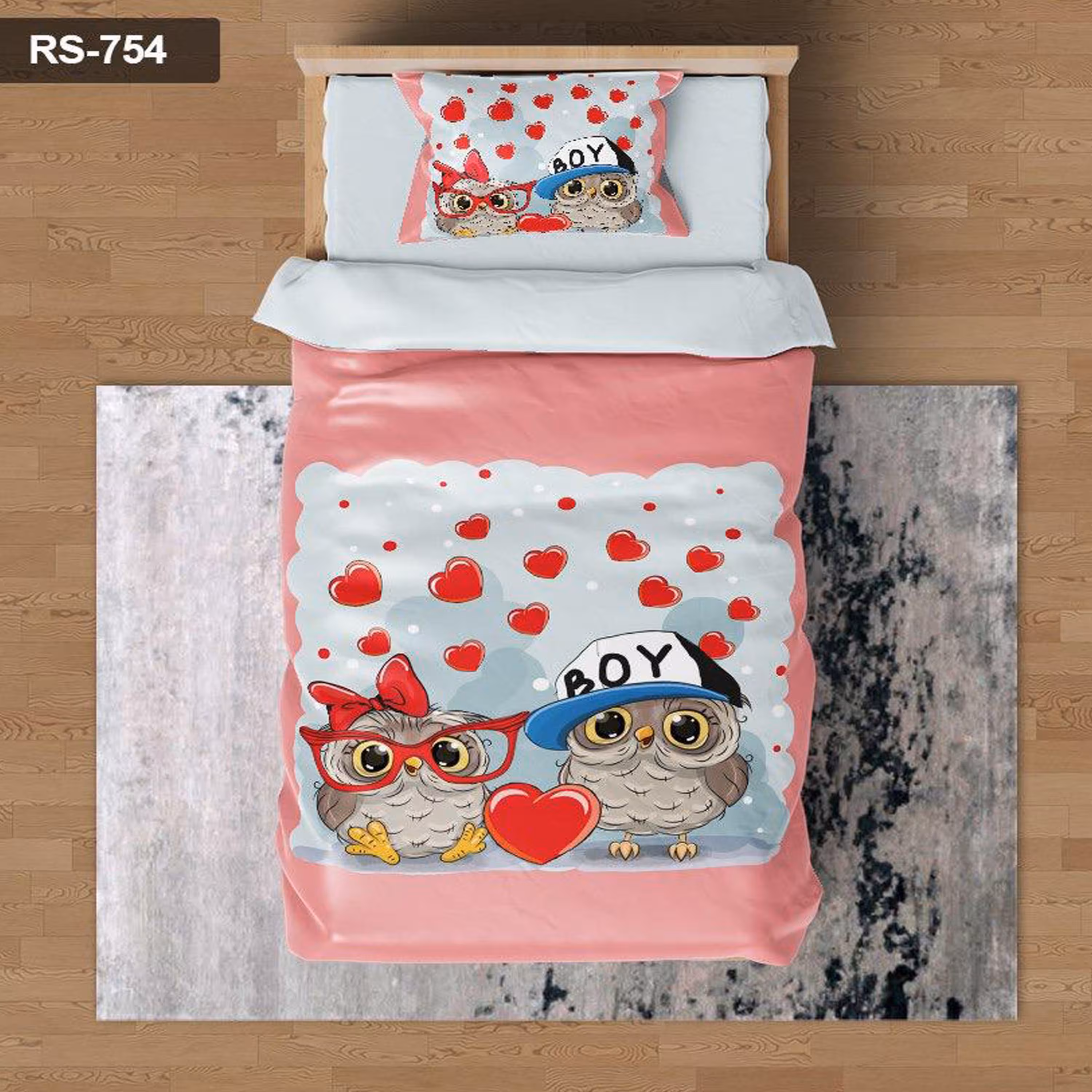 سرویس روتختی 1 نفره تنسل چاپی برندترک لند (Turk Land)  کد rs 754