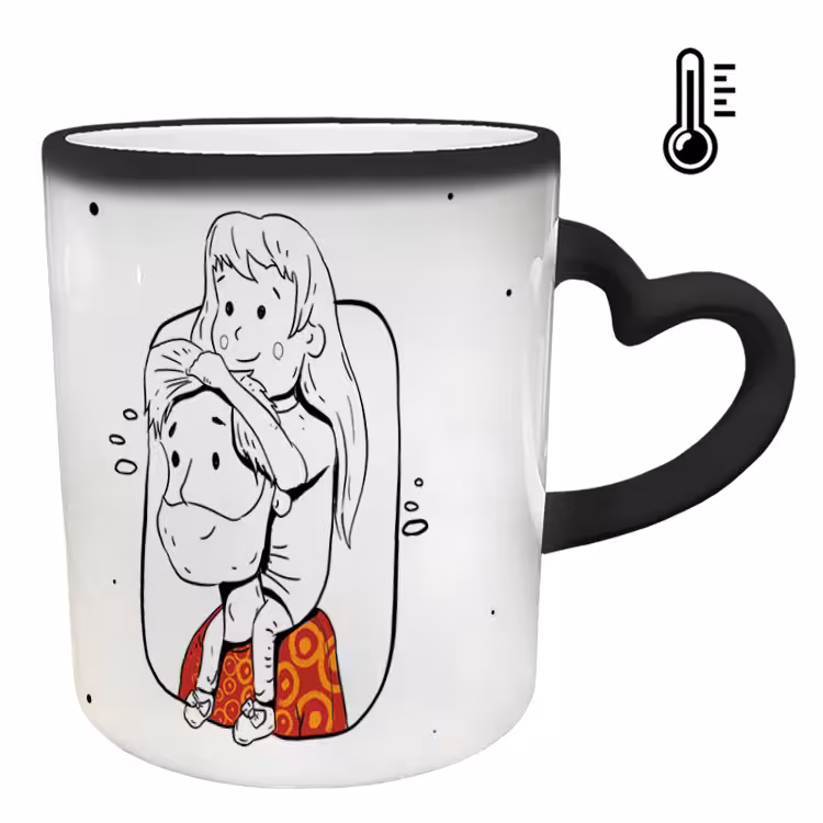 خرید ماگ-لیوان حرارتی  دسته قلبی  روز پدر کد 33