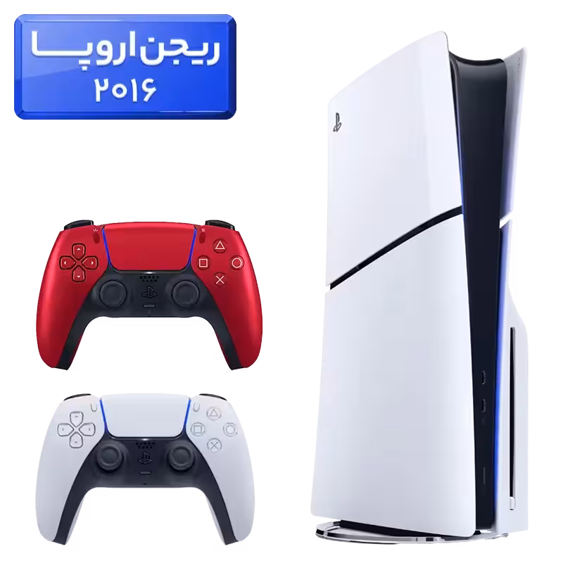 قیمت PS5 Slim Standard اروپا دیسک خور   دسته اضافه قرمز متالیک