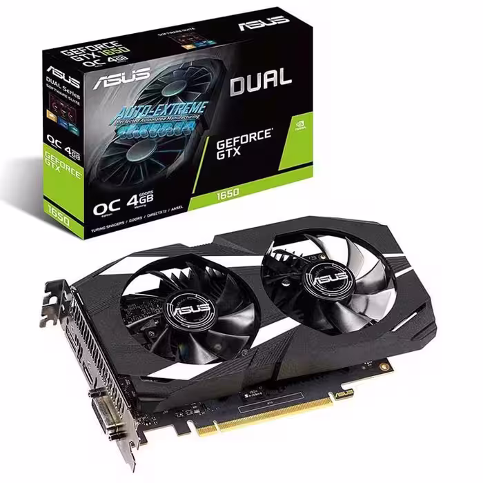 کارت گرافیک ایسوس سری Dual مدل GTX 1650 OC با ظرفیت 4 گیگابایت