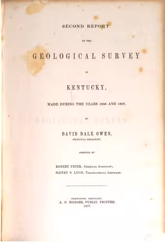 خرید و دانلود نسخه کامل کتاب Second Report of the Geological Survey in Kentucky made during the years 1856 and 1857