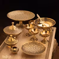 ست پذیرایی برنجی آنتیک کد 422