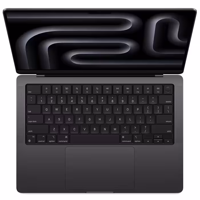 مک بوک پرو 14 اینچ M3 Pro پردازنده 12core – 18core حافظه رم 18 گیگابایت هارد 1 ترابایت SSD مشکی MRX43 - Hiapple.ir