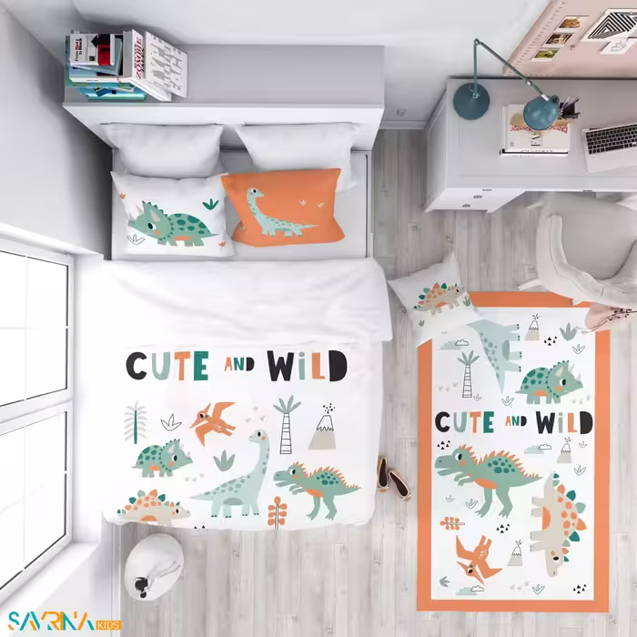 سرویس روتختی طرح cute and wild یک نفره کد A2736