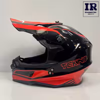 کلاه کاسکت کراسی Tekno تکنو مشکی قرمز براق