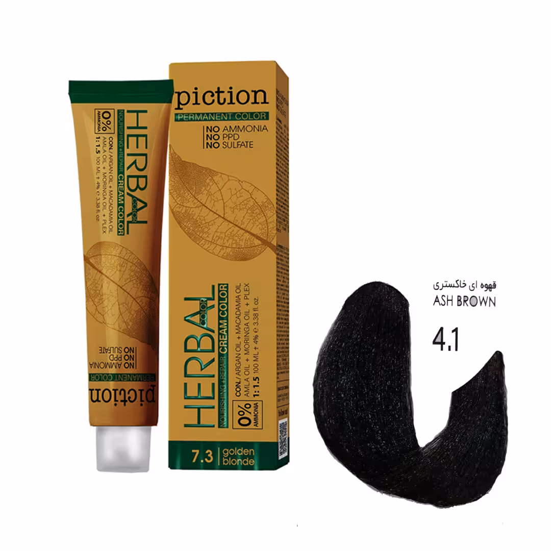 رنگ مو پیکشن سری خاکستری شماره 4.1 رنگ قهوه ای خاکستری حجم 100 میل