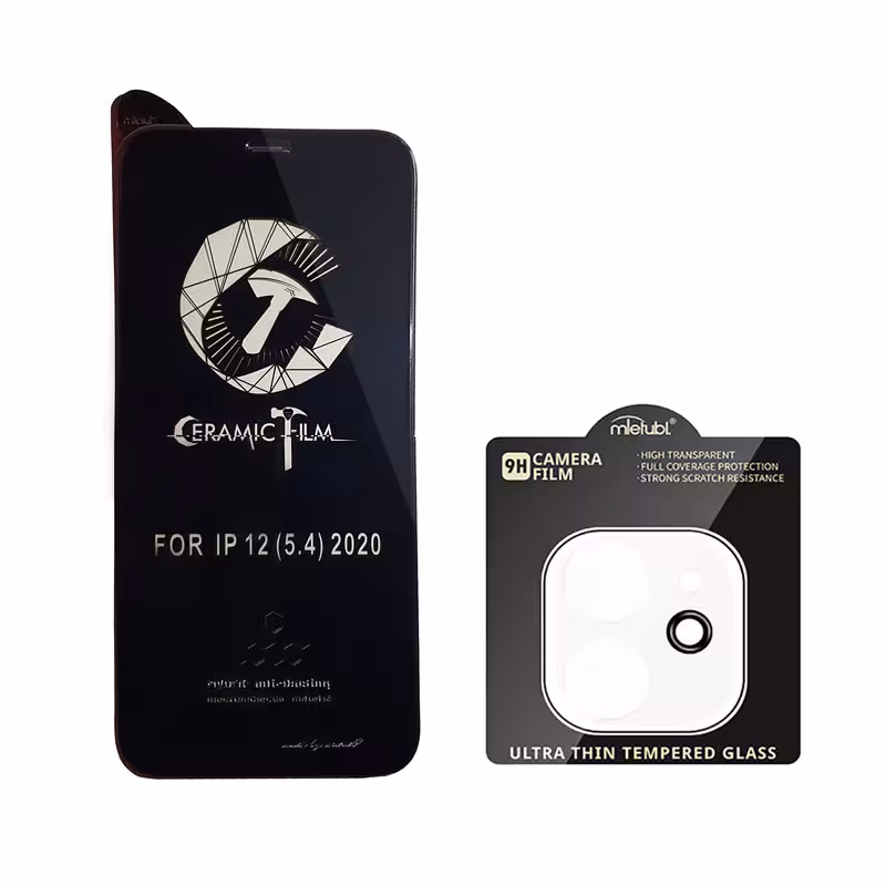 محافظ صفحه نمایش سرامیکی میتوبل مدل FLCEG LP 01me مناسب برای گوشی موبایل اپل 12 Iphone Mini به همراه محافظ لنز دوربین