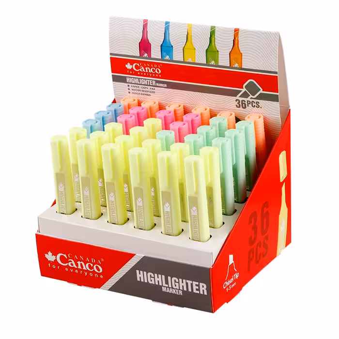 ماژیک هایلایتر پاستلی کنکو(بسته36عددی)