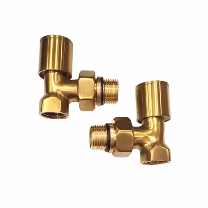 شیر رادیاتور طلایی مات مدل دکوراتیو مجموعه 2 عددی