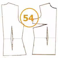 الگوی بالاتنه تک سایز 54