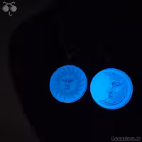 گردنبند ست شب تاب ماه و خورشید صورت دار