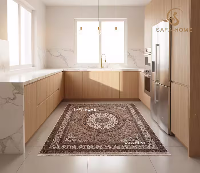 فرشینه شانل مخمل 225×150 طرح خاتون