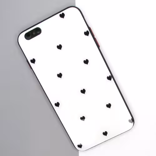 قاب آیفون 6plus پشت گلس طرح قلب