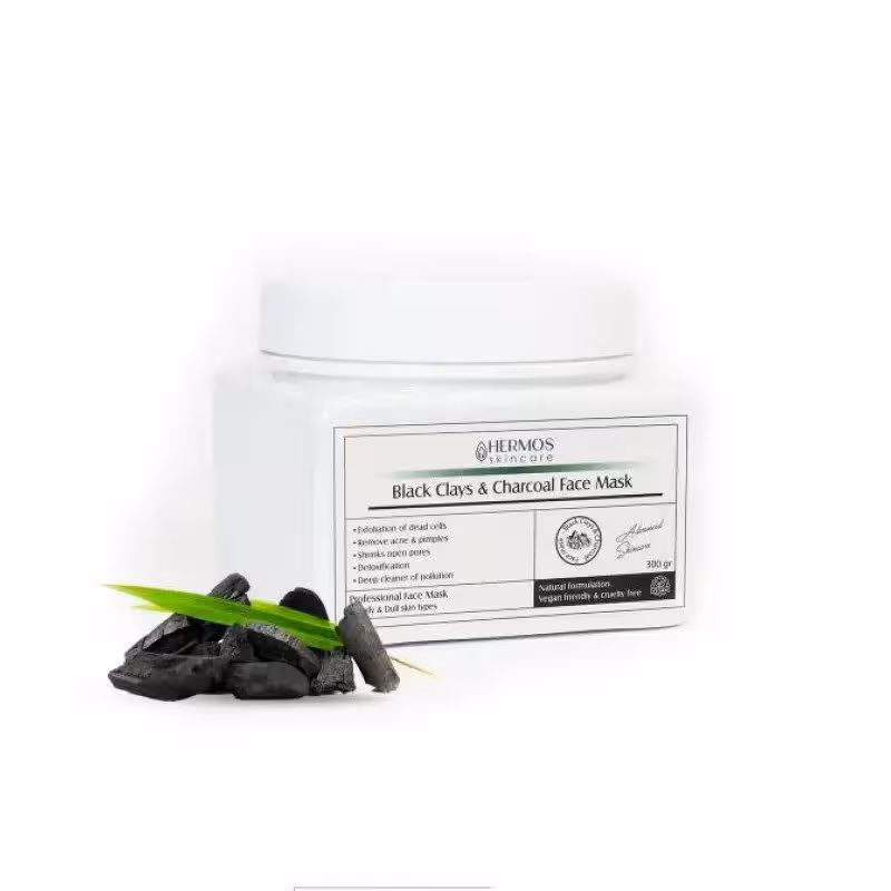 ماسک خاک رس سیاه و زغال اکتیو هرموس ده