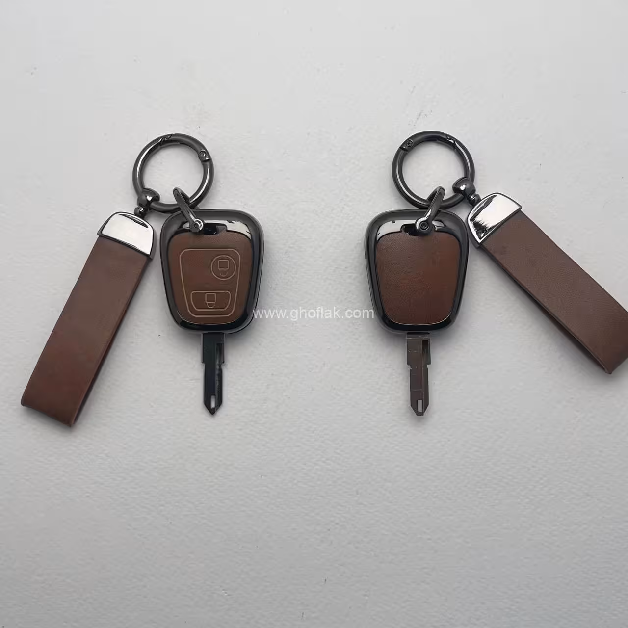 کاور ریموت پژو 206 – 207 – پارس مدل بالا و رانا دور فلزی وسط چرم