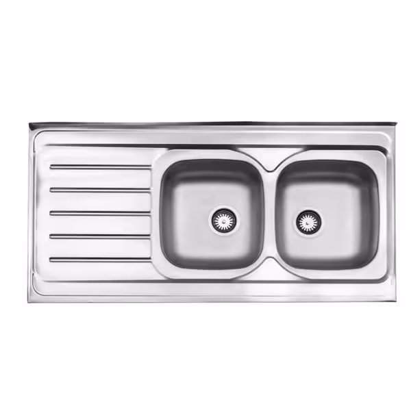 سینک دو لگنه نیمه فانتزی 221 توکار استیل البرز