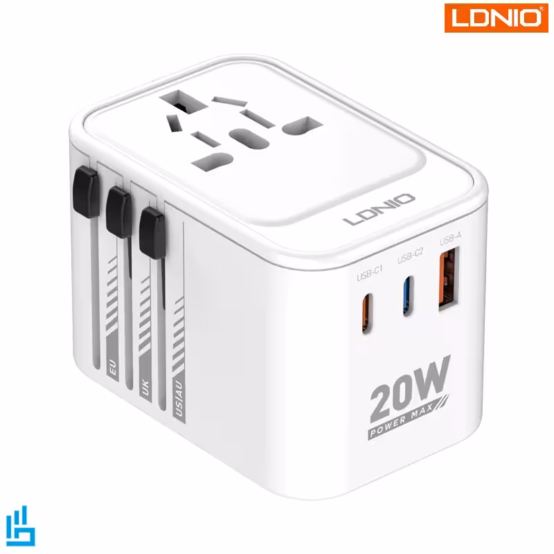 تبدیل یونیورسال و شارژر مسافرتی الدینیو مدل Z9 LDNIO