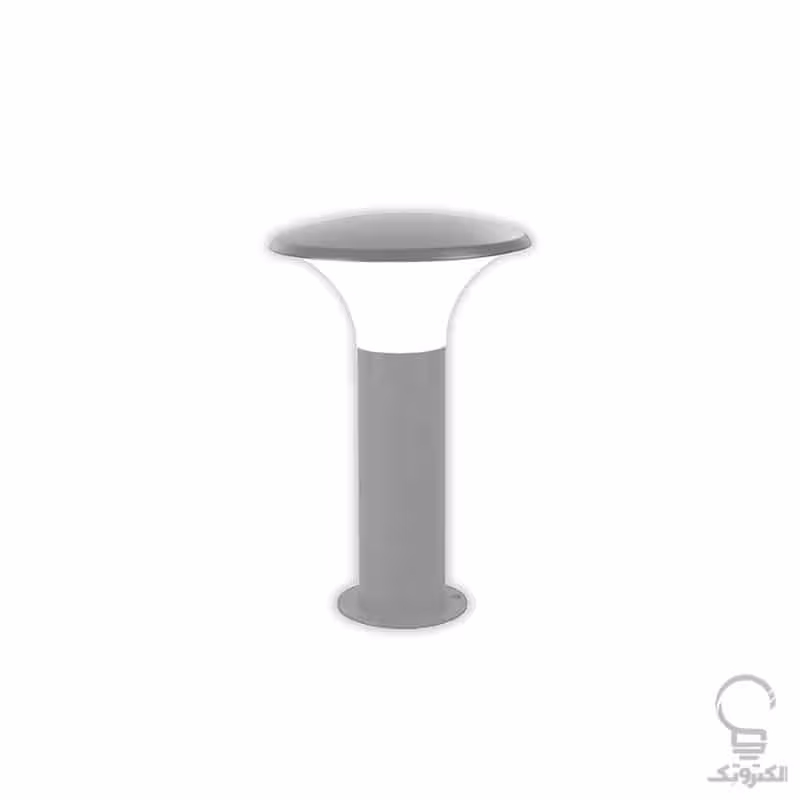 چراغ چمنی مدل قارچی بدنه طوسی ای دی سی