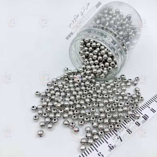 مروارید abs سایز 5 ( نقره ای ) بسته 50 گرمی