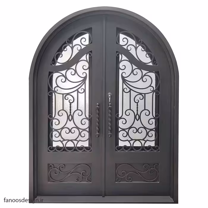 در ورودی لابی دو لنگه هلال آهنی کد 1136