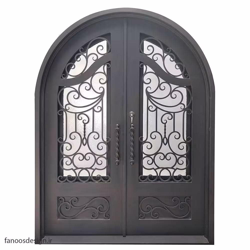 در ورودی لابی دو لنگه هلال آهنی کد 1136