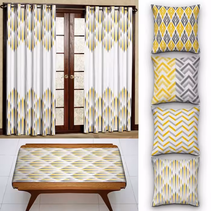 کاور کوسن کد 636 (ست طوسی زرد)