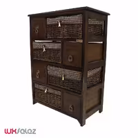 جا پیازی عروس نوین مدل چهار طبقه حصیری چهار کشویی ضربدری