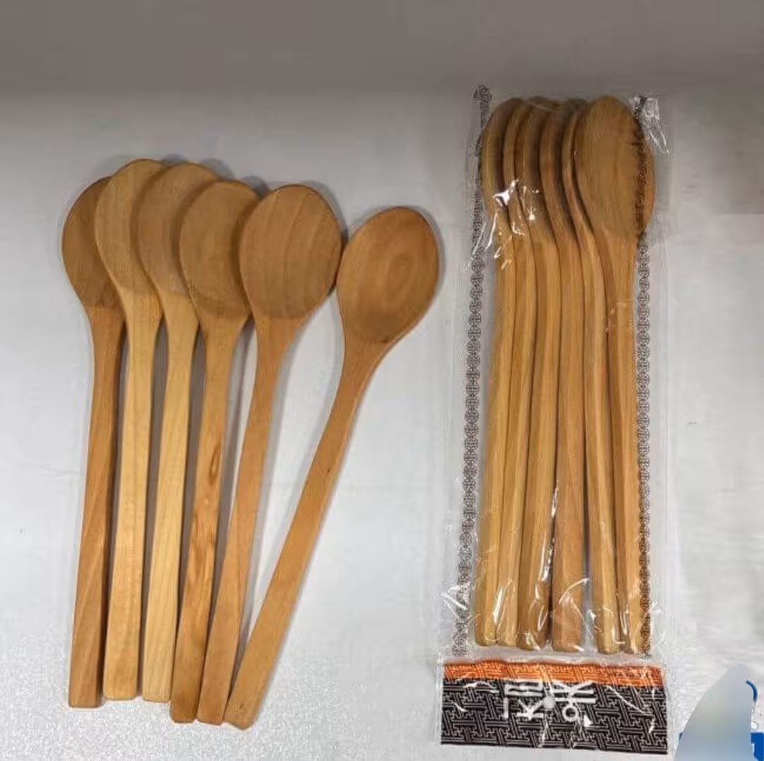 قاشق چوبی 6 عددی بامبو خارجی