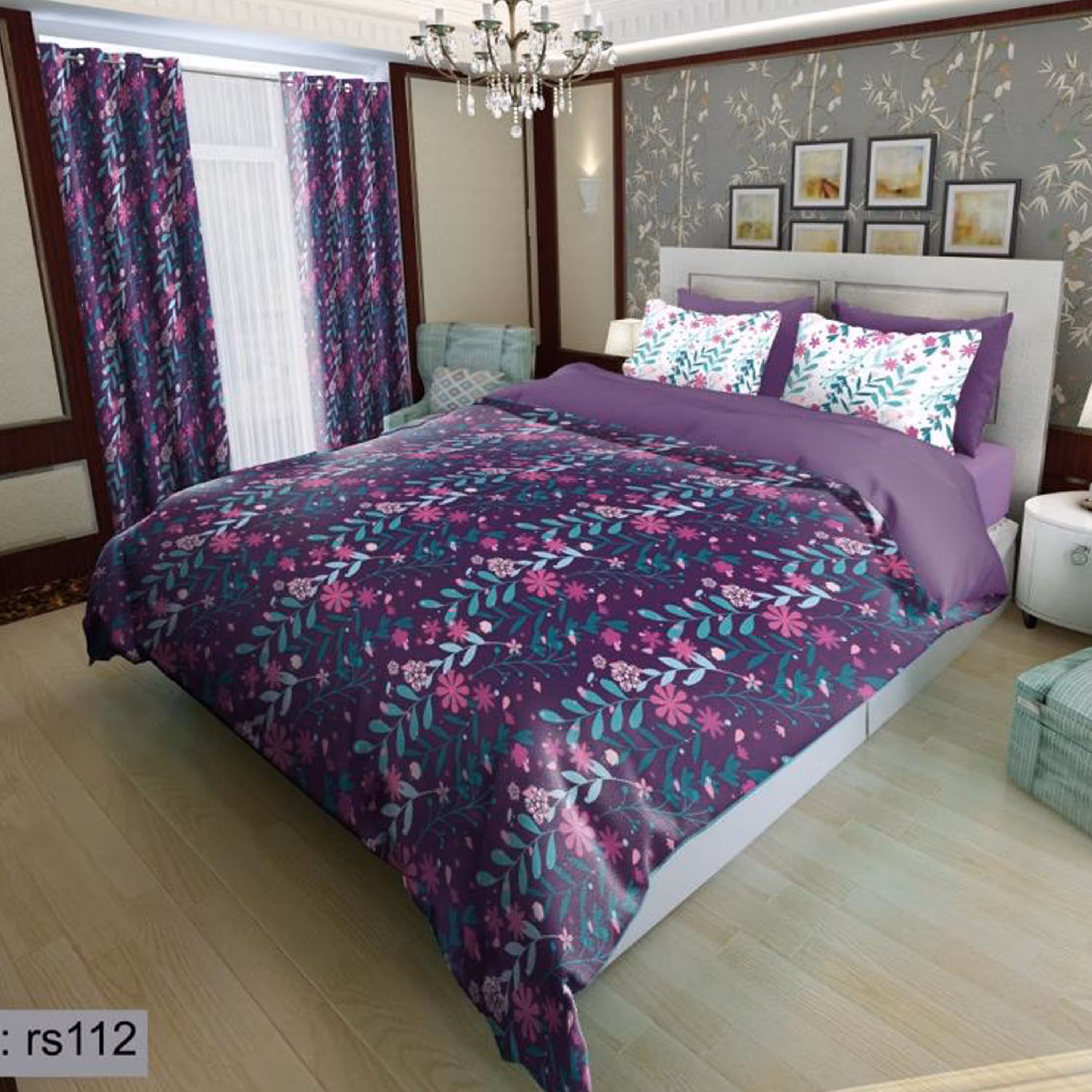 سرویس روتختی 1 نفره تنسل چاپی برندترک لند (Turk Land)  کد rs 112