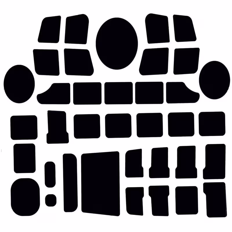 پد محافظ دکمه قاب ضبط و کولر خودرو چیکال مدل P-1016-1017 مناسب برای شاهین بسته 37 عددی