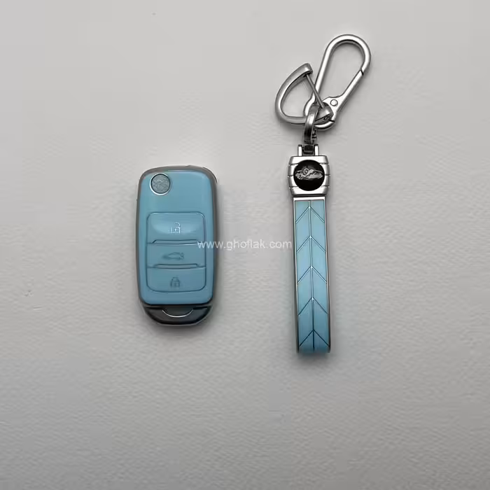 کاور ریموت چانگان کلید تاشو طرح چرم با بند ست