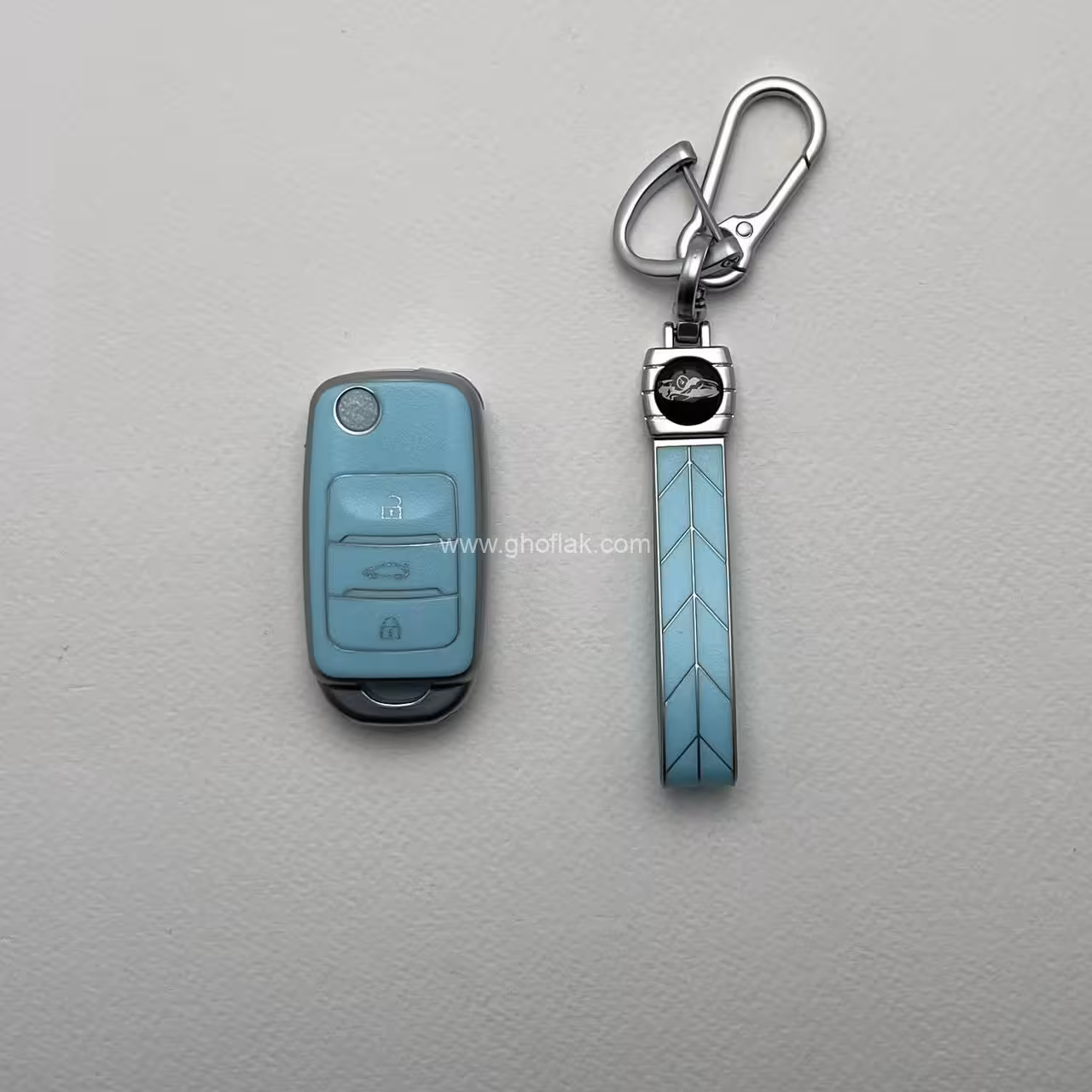 کاور ریموت چانگان کلید تاشو طرح چرم با بند ست