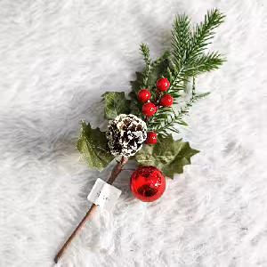 شاخه گل تزئین درخت کریسمس 30 سانت کد 5164