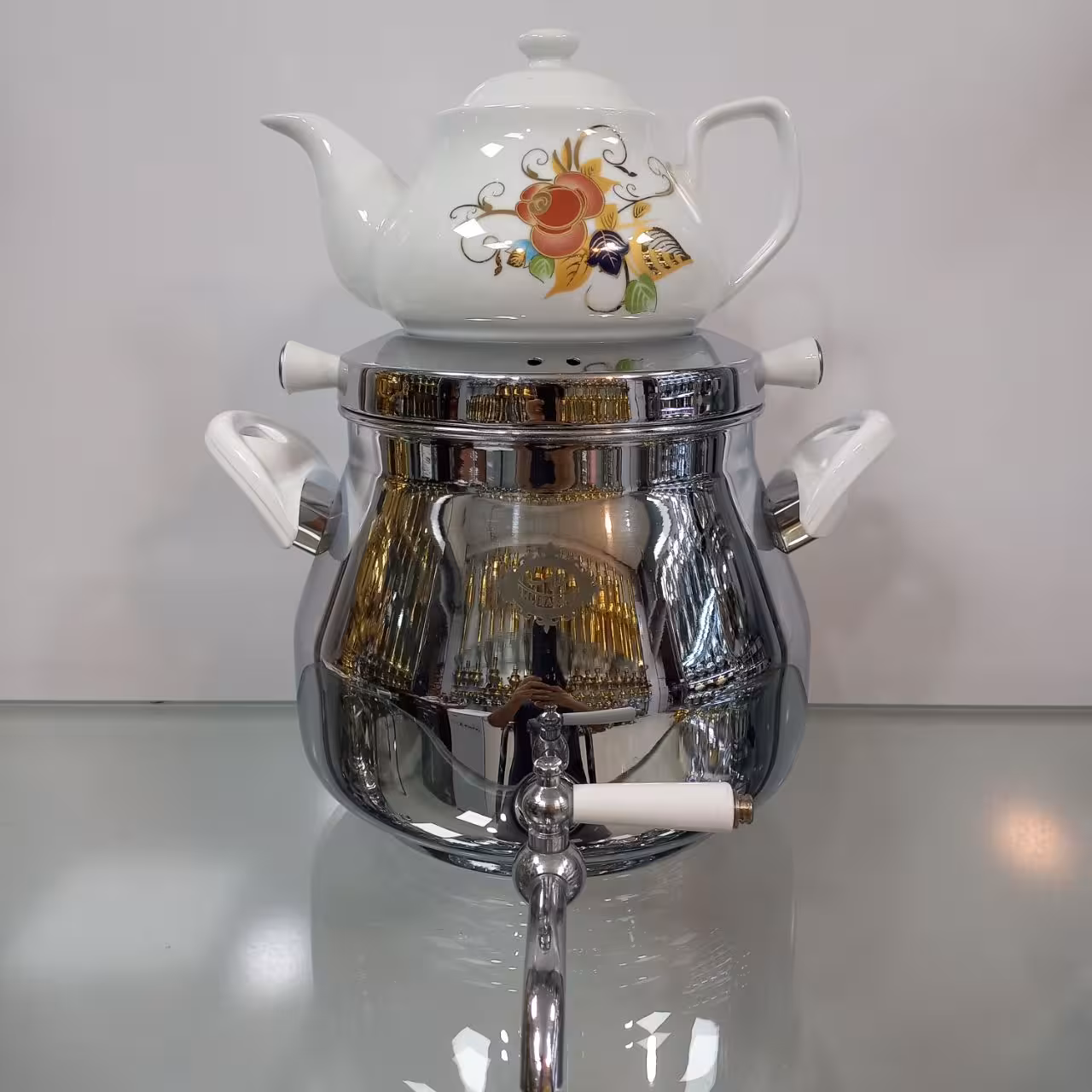 کتری قوری برنجی عالی نسب مدل لادن