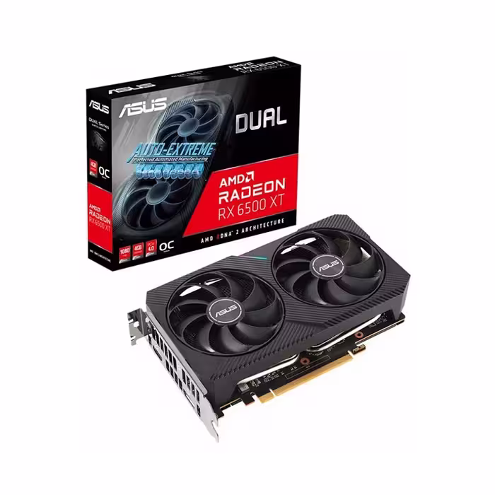 کارت گرافیک ایسوس مدل Dual Radeon RX 6500 XT OC Edition 4GB