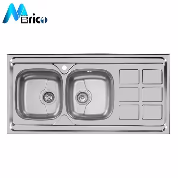 سینک اخوان کد 166sp روکار دو لگنه