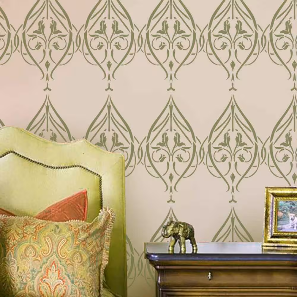 شابلون دیواری داماسک کد 543