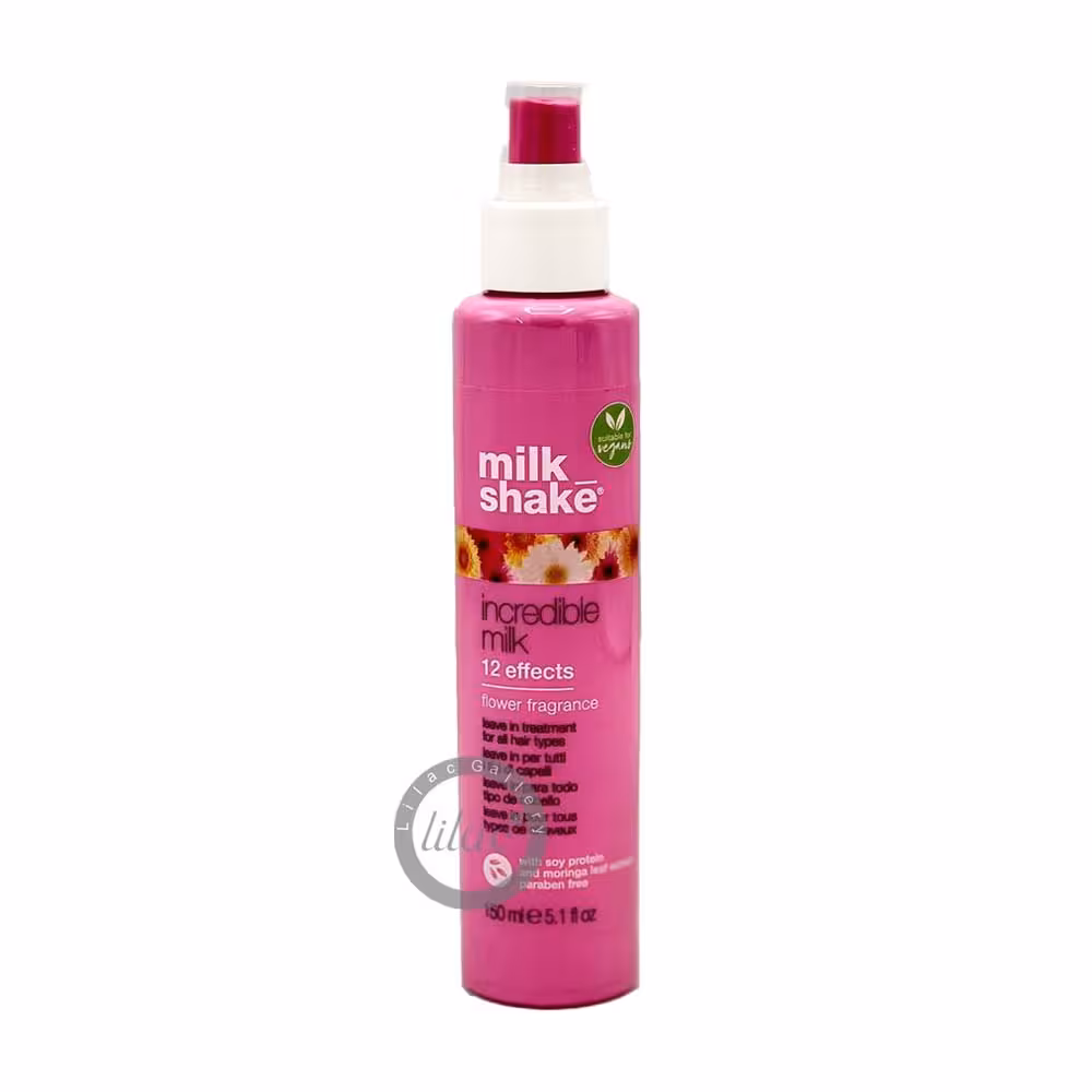 میلک شیک milk shake اسپری کرمی 12 کاره بیرون حمام  حاوی عطر گل ها 150 میل